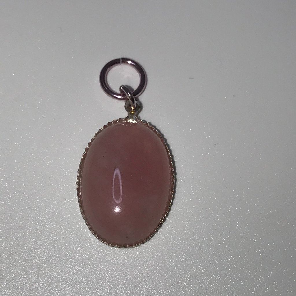 Cherry Quartz Oval Pendant